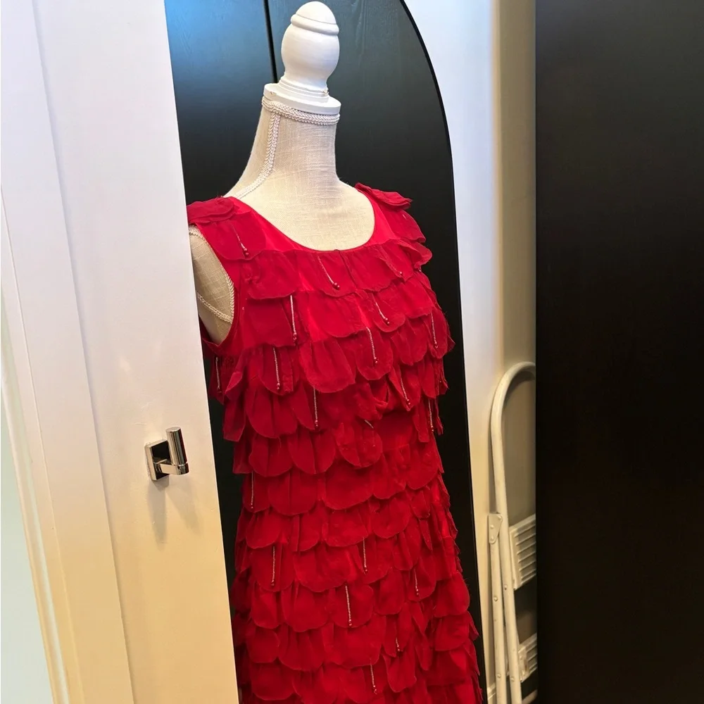 Vintage DOLCE & GABBANA Red Silk Dress – Size 4 - Picture 5 of 7